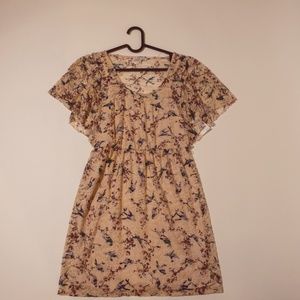 NWT Charlotte Russe Bird Print Pastel Dress